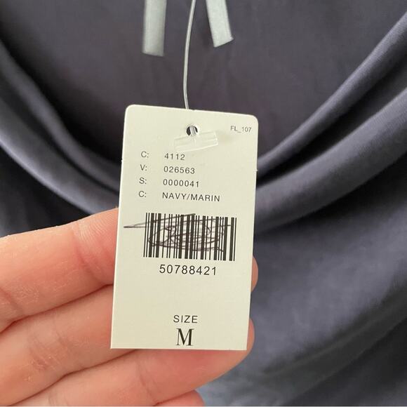 NWT New Anthropologie Cupro Cold Shoulder Drape Shirt Size M - Picture 5 of 8